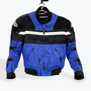 Joe Rocket Ballistic Series Men's Motorcycle Jacket Blue Black L Touring Lined